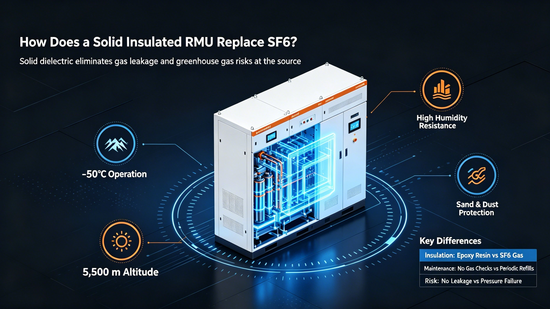 ما هي الوحدة الرئيسية للحلقة المعزولة الصلبة GTXGN؟ كيف يمكن مقارنتها بوحدات SF6 Ring الرئيسية؟